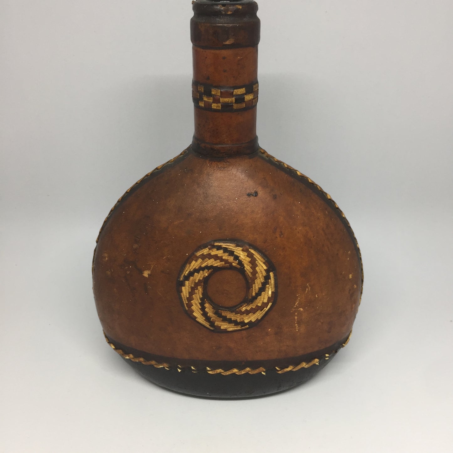 African leather covered bottle