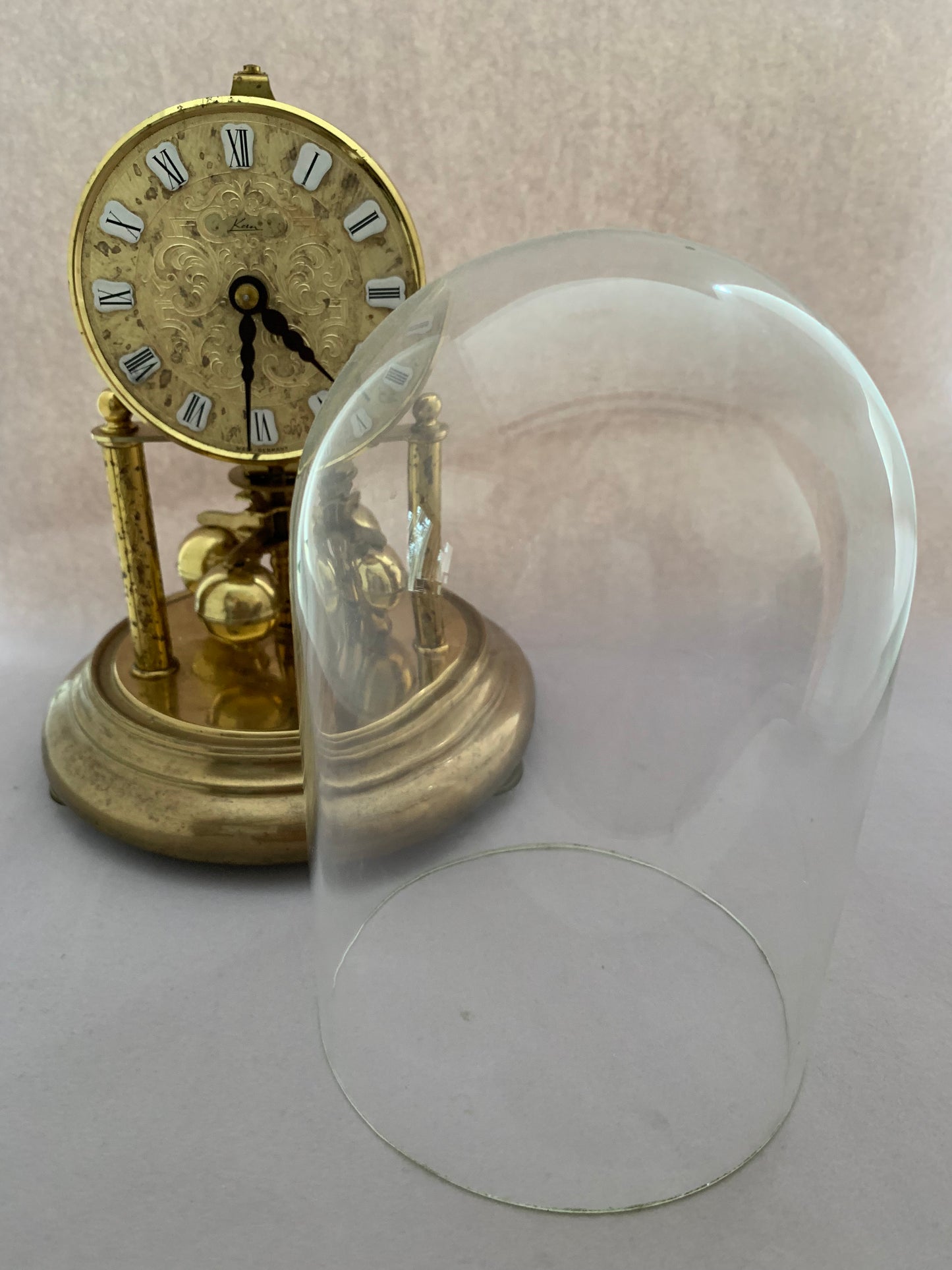 Vintage anniversary clock with dome